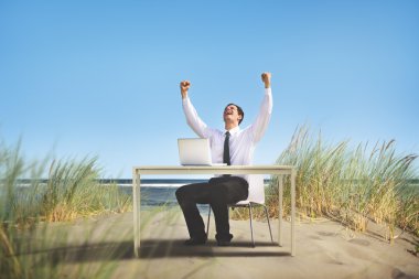 İşadamı gevşeme doğada