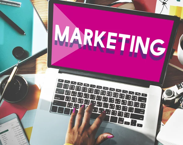 Marketing stratégia koncepció — Stock Fotó