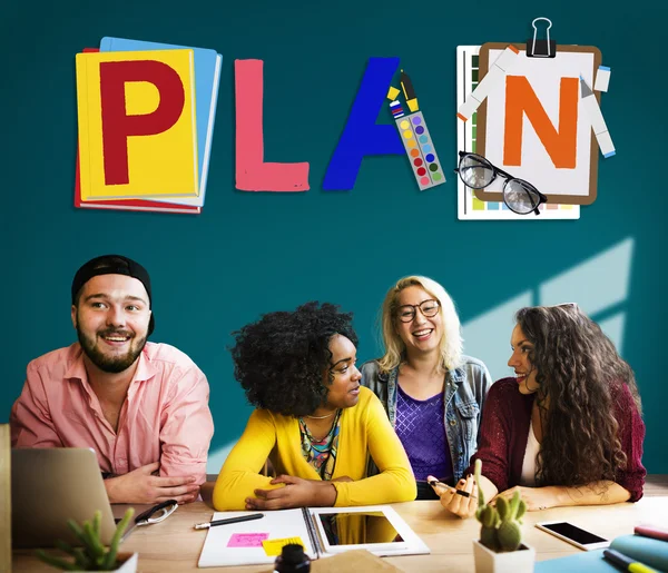 Plan, Planungsstrategie — Stockfoto