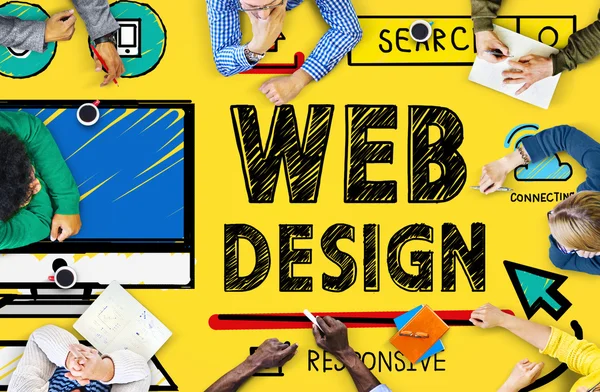 Concetto di interfaccia per idee di stile di sviluppo web design — Foto Stock