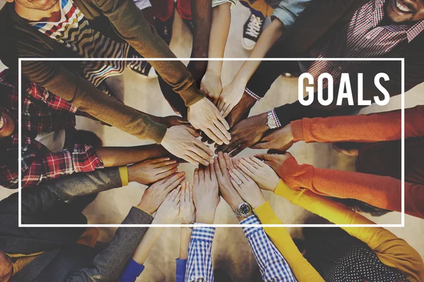 Goals Friends Aspiration Aim Concept — Stock Photo, Image