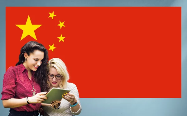 Kina nationella flagga — Stockfoto