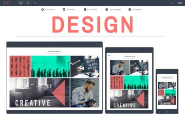 Web sayfası ile yaratıcı tasarım konsepti