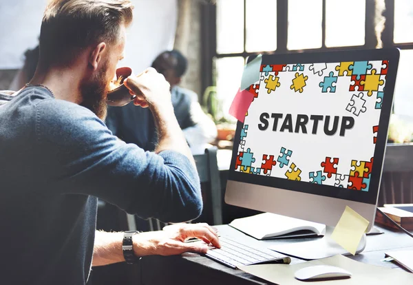 Mann und Start-up neues Geschäftskonzept — Stockfoto