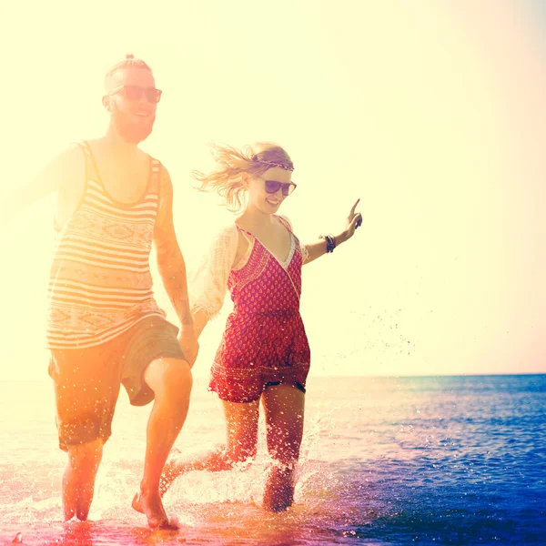 Plage vacances d'été Couple amoureux Concept — Photo