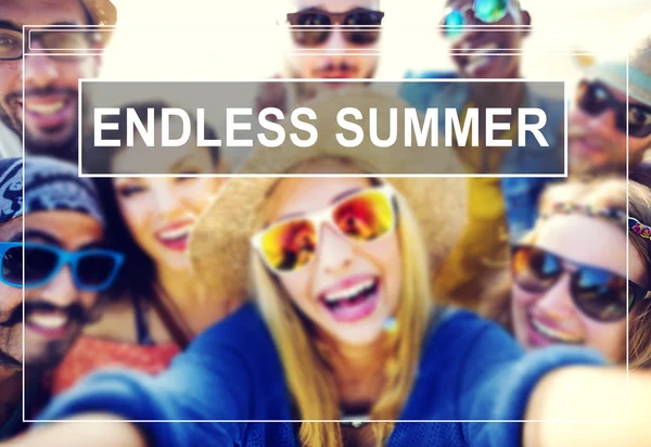 Endless Summer Beach Conceito de Amizade — Fotografia de Stock