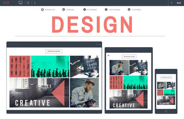 Web sayfası ile yaratıcı tasarım konsepti — Stok fotoğraf