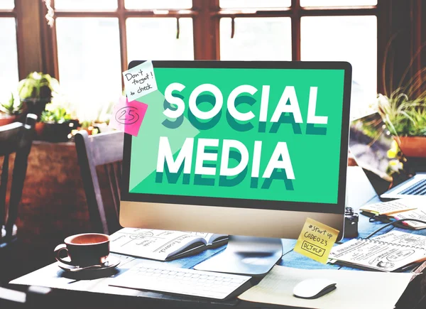 Sociale media verbinding concept — Stockfoto