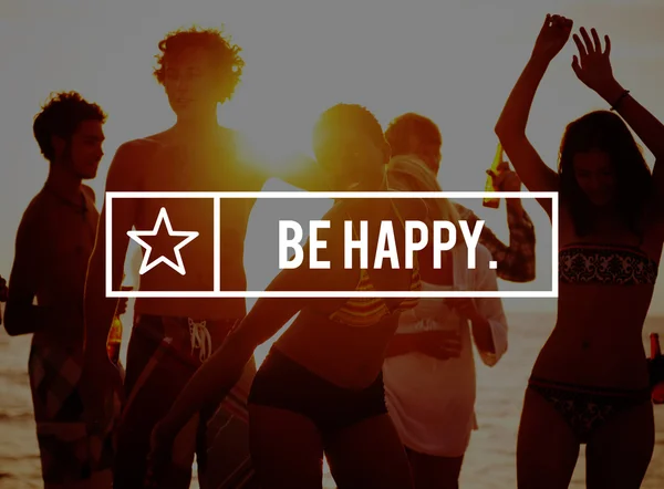 Ludzi i być szczęśliwy koncepcja — Zdjęcie stockowe