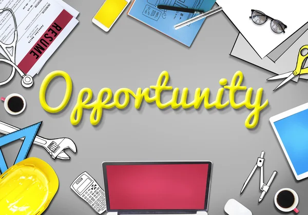 Background with text: Opportunity — Stock Photo, Image