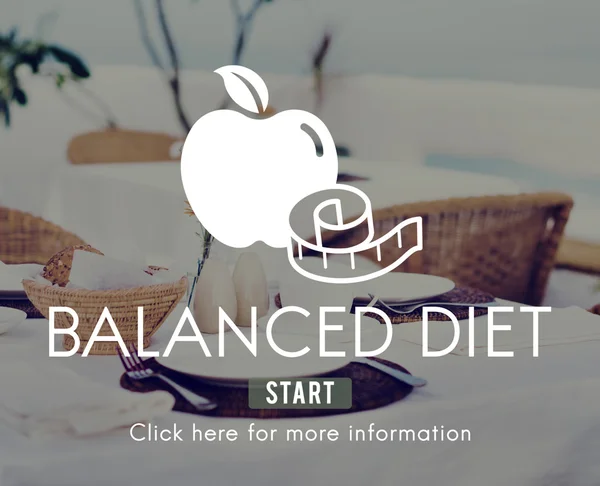 Evenwichtige voeding gezonde voeding keuze Concept — Stockfoto