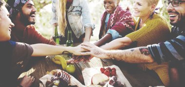 Takım dostluk eğlence tatil kavramı