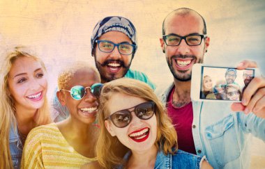 Selfie kavram yapma arkadaşlar