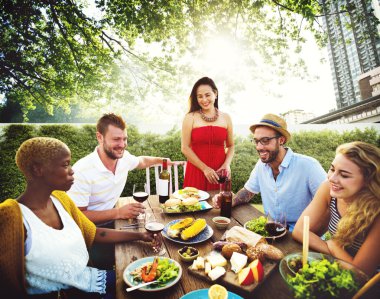 Diverse People at Luncheon Concept clipart