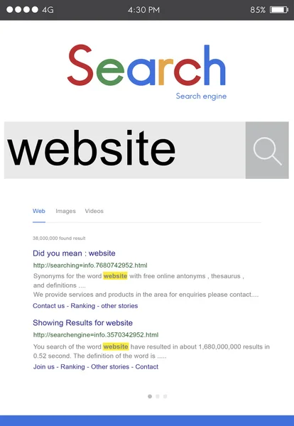 Concetto di ricerca su internet — Foto Stock