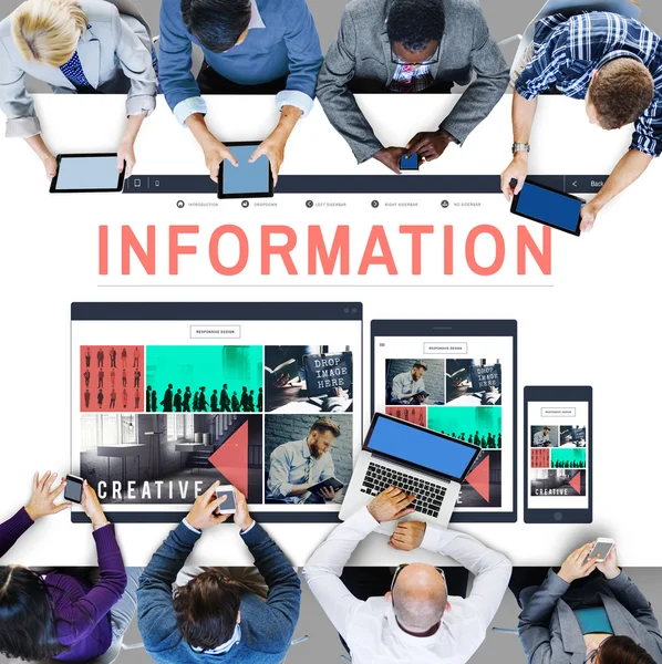 Info Informazioni Concetto statistico — Foto Stock