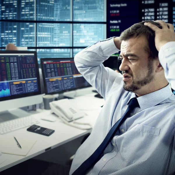 Empresário com conceito de estresse — Fotografia de Stock