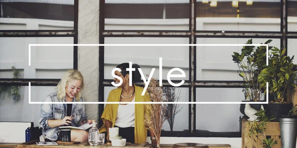 Women and Style text, Decorating Concept — Stock Photo, Image