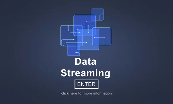 Vorlage mit Data Streaming Konzept — Stockfoto