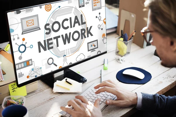 Concepto de red social — Foto de Stock