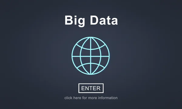 Modelo com conceito de big data — Fotografia de Stock
