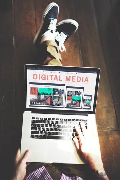 Netzwerkkonzept für digitale Medien — Stockfoto