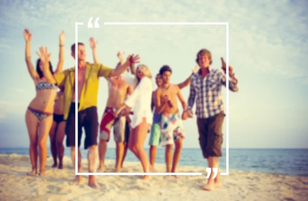 Group of Friends at Beach Party — Stock Photo, Image