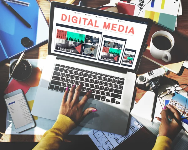 Digital Media Network Concept — Stock Photo, Image
