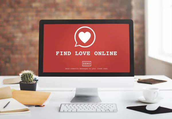Najít lásku on-line — Stock fotografie