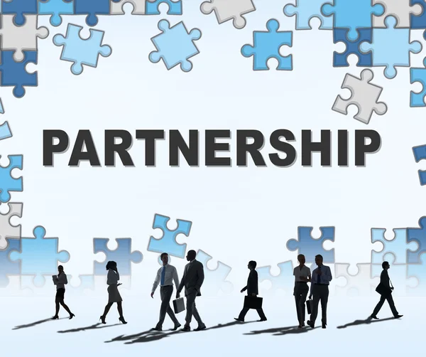 Partnerek partnerség csapatmunka-szemlélet — Stock Fotó