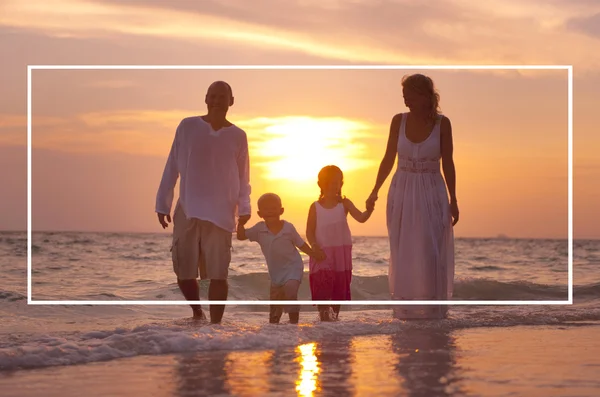 Happy parents with children — Stock Photo, Image