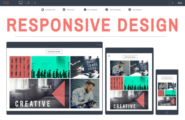 Responsive Design, Content Browser Konzept — Stockfoto