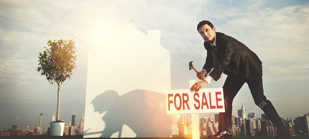 Businessman and Sale Property