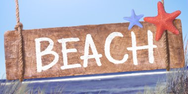 Plaj yaz tropikal kavramı