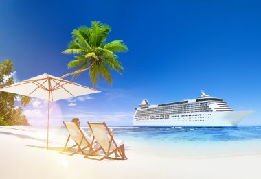 Çift şezlonglar rahatlatıcı