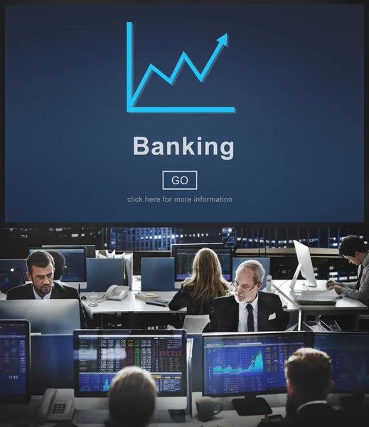 Imprenditori e banche — Foto Stock