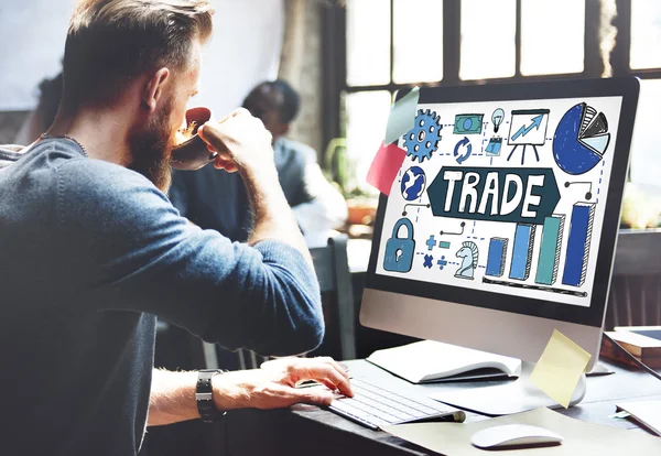 Homem e comércio Transection conceito de negócio — Fotografia de Stock