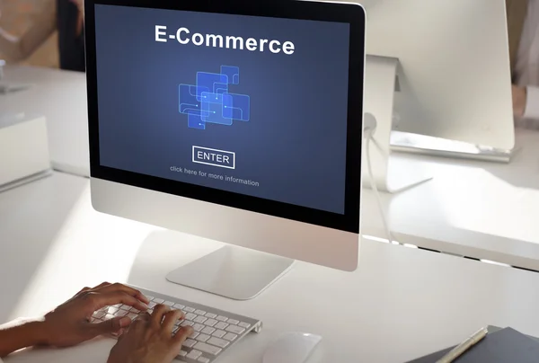 E-Commerce, Marketing on-line conceito — Fotografia de Stock