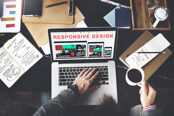 Responsive ontwerp, Content Browser Concept — Stockfoto