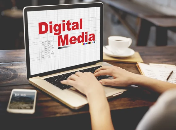 Digitaal mediaconcept — Stockfoto