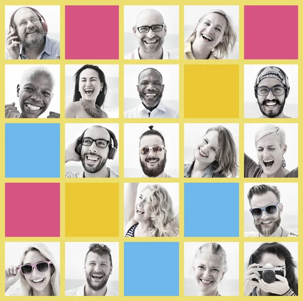 Set of People Faces Concept — Stock Photo, Image