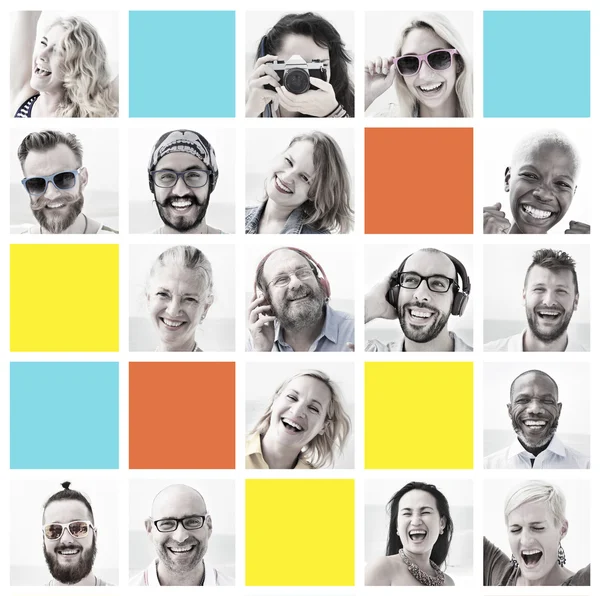 Set of People Faces Concept — Stock Photo, Image