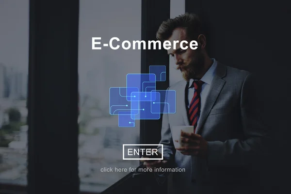 E-Commerce Marketing Online — Fotografia de Stock
