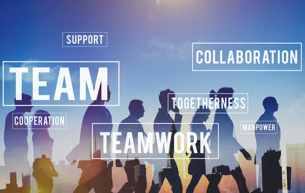 Team Building, Connection Concept d'entreprise — Photo