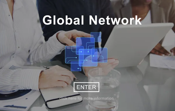 Global Network ve teknoloji — Stok fotoğraf