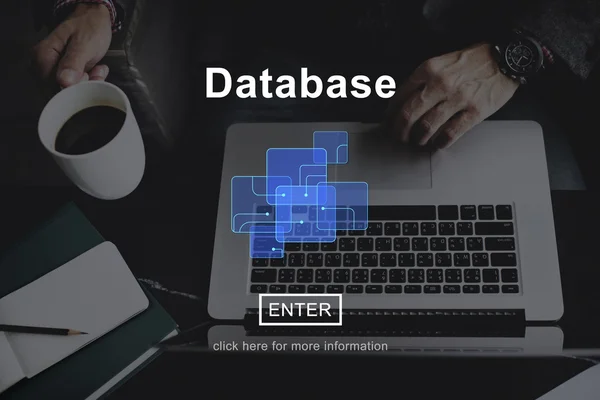Database, concetto di tecnologia online — Foto Stock