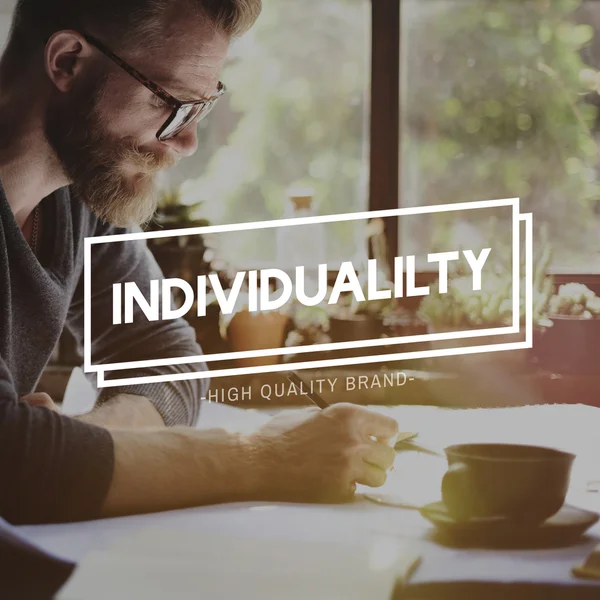 남자와 Indivuality 개인 라이프 스타일 개념 — 스톡 사진