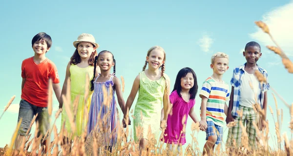 Children playing outdoors — Stock Photo, Image