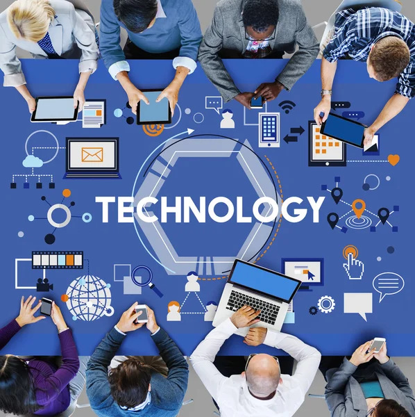 Business People e concetto di tecnologia — Foto Stock