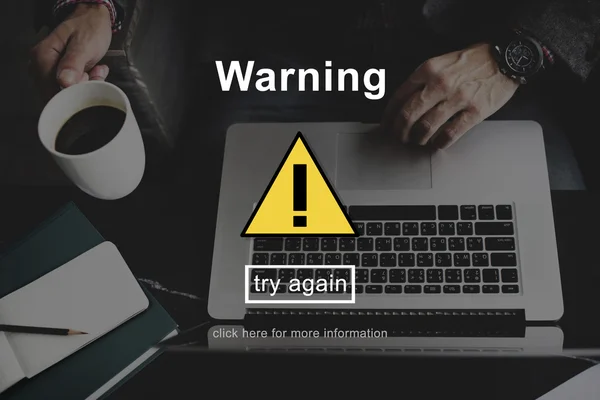 Warning,  Protection Concept — Stock Photo, Image